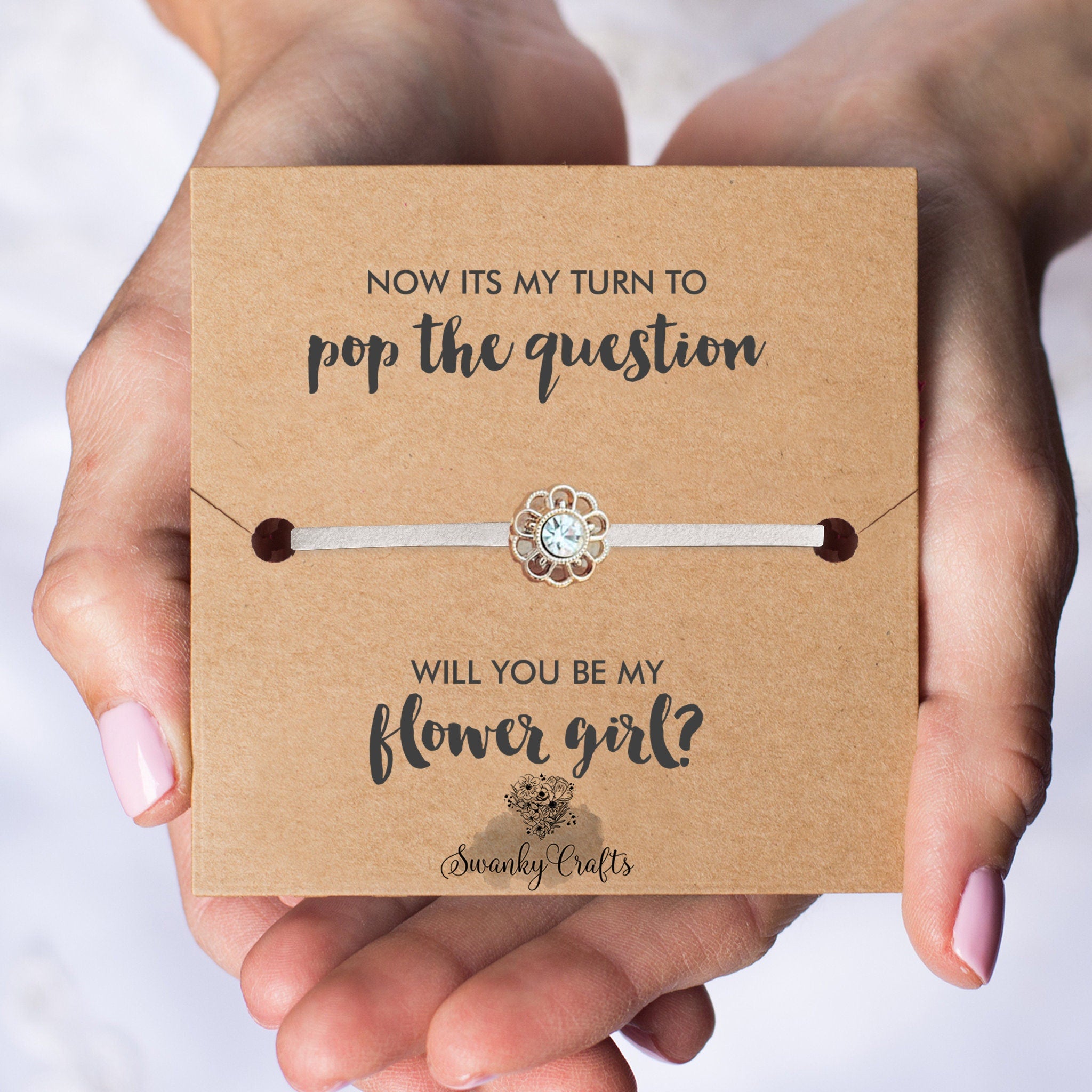 Will you be my Flower Girl Proposal, Will you be my Bridesmaid Proposal, Flower Girl Gift, Flower Girl Bracelet, Junior Bridesmaid Gift
