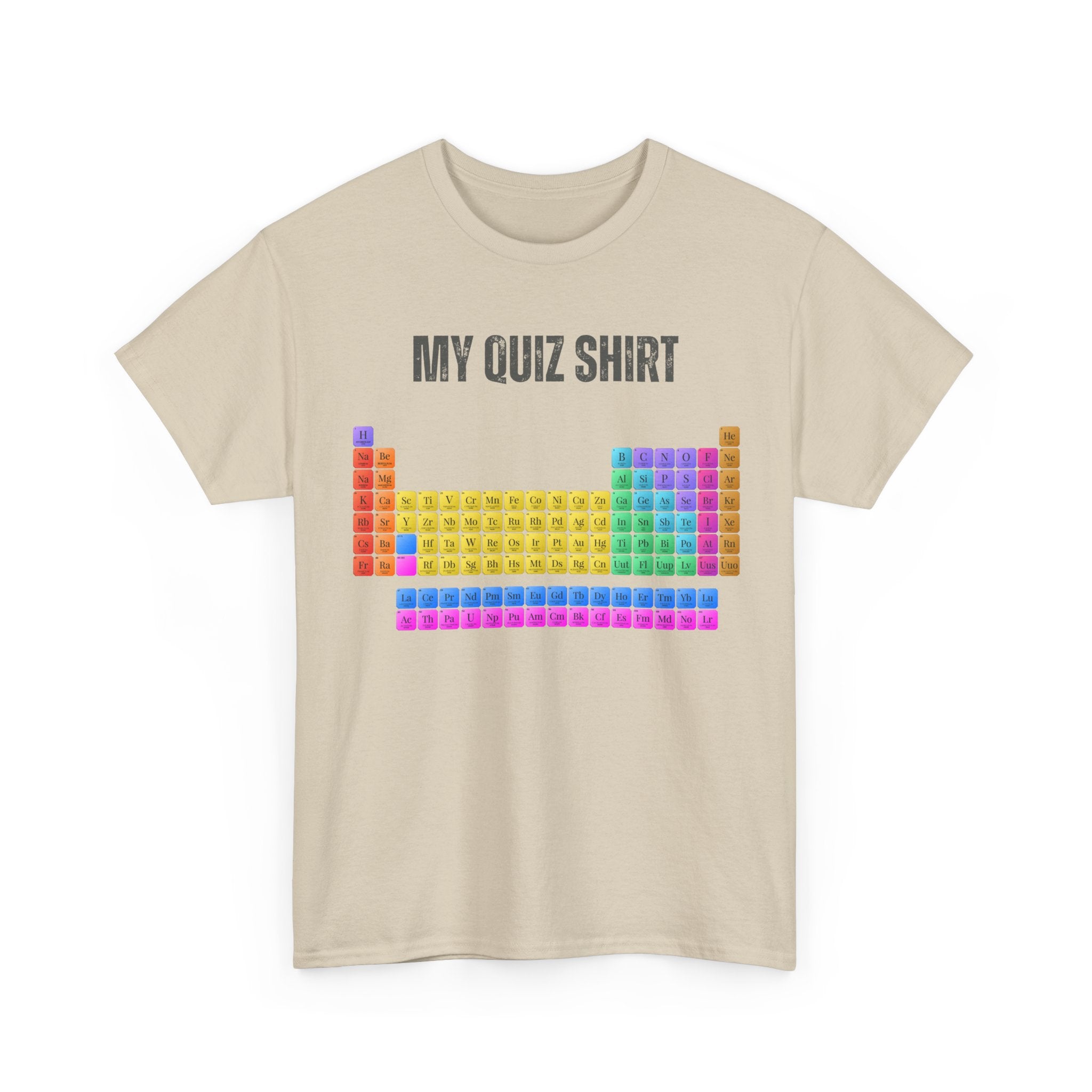 Quiz Shirt T‑Shirt — Colorful Periodic Table Graphic Tee