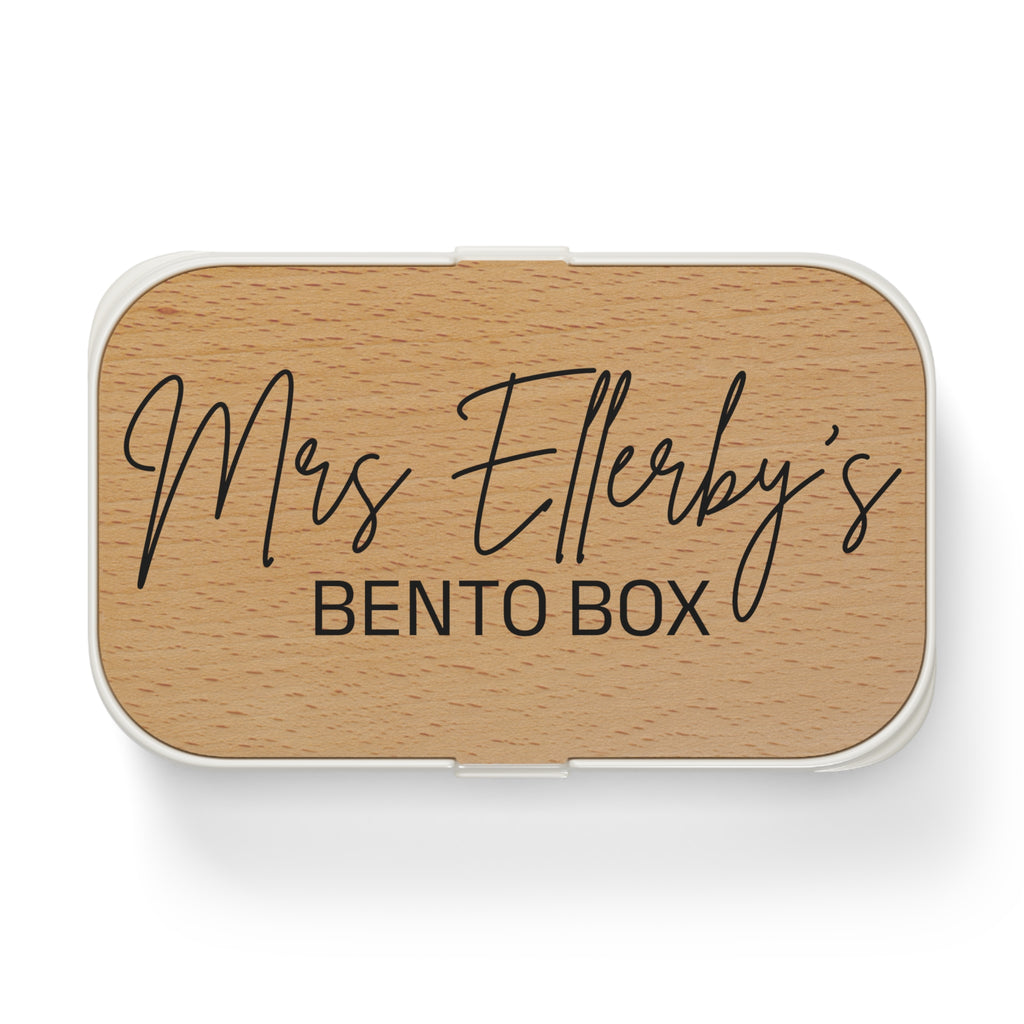 Bento Box, Bento Lunch Box with Wooden Lid, Personalised Teacher Gift, Custom Lunchbox for Work, Dance Teacher Gifts