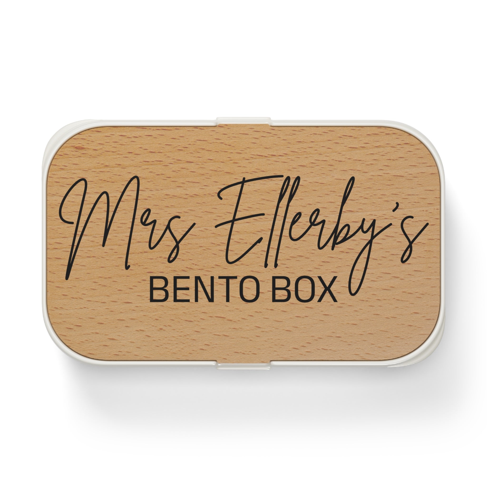 Bento Box, Bento Lunch Box with Wooden Lid, Personalised Teacher Gift, Custom Lunchbox for Work, Dance Teacher Gifts