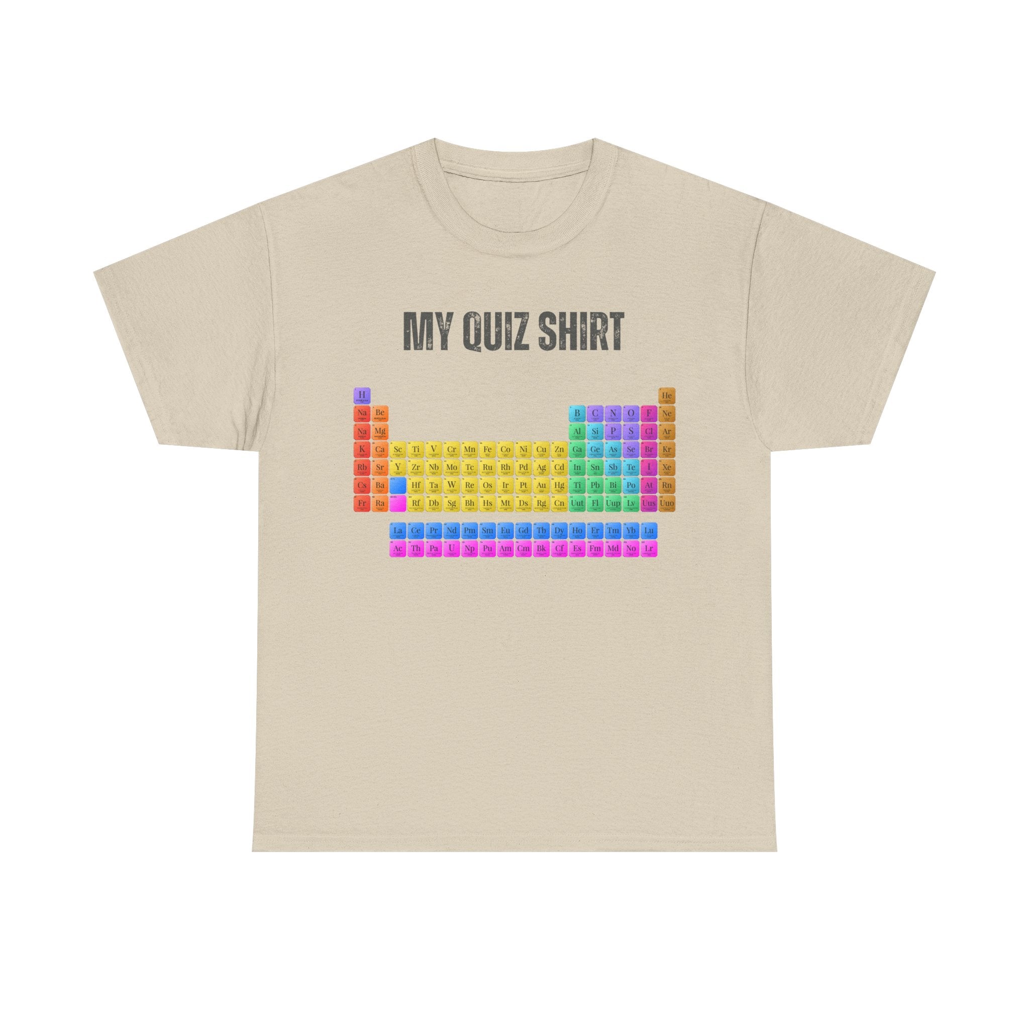 Quiz Shirt T‑Shirt — Colorful Periodic Table Graphic Tee