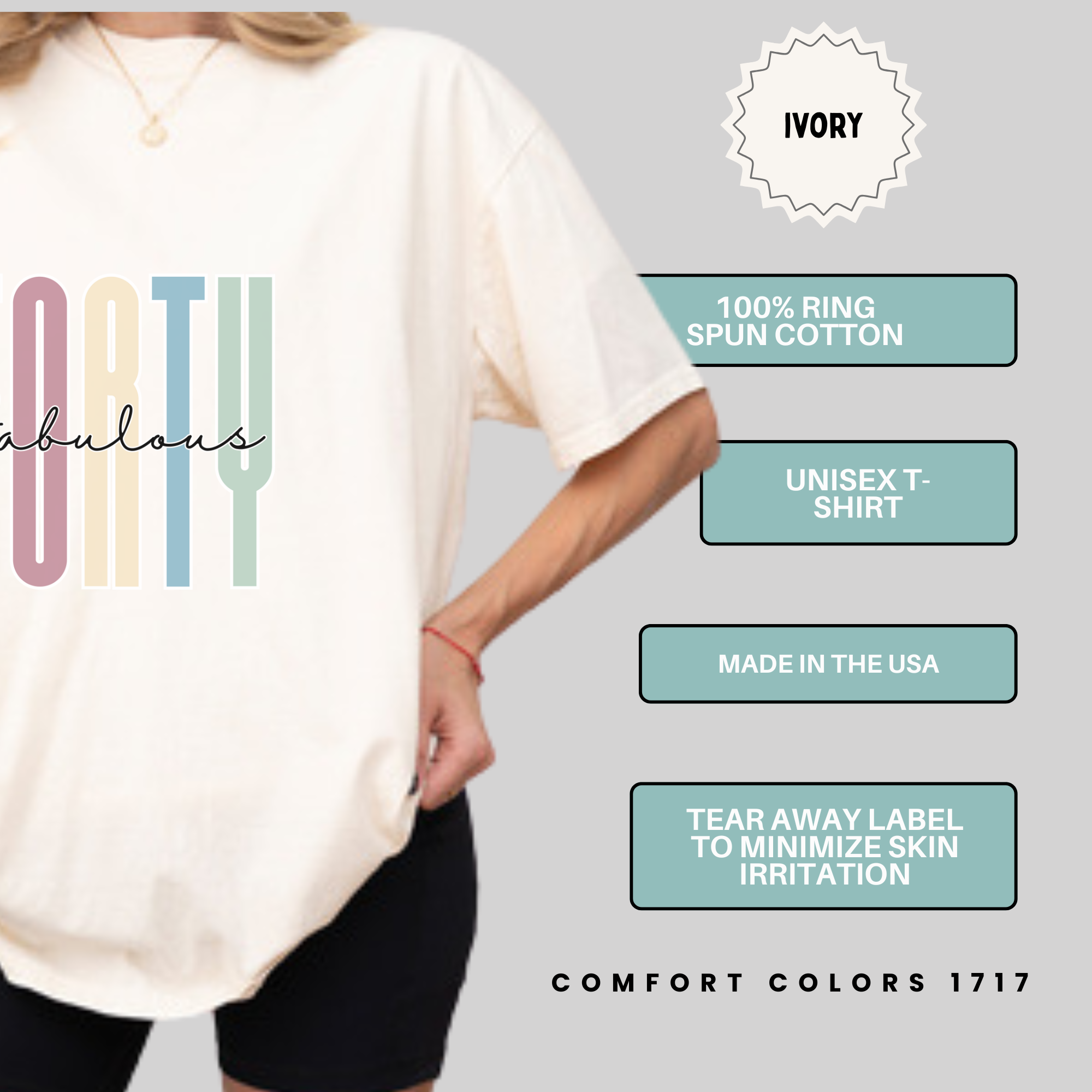 Retro 'Forty and Fabulous' Unisex T-Shirt