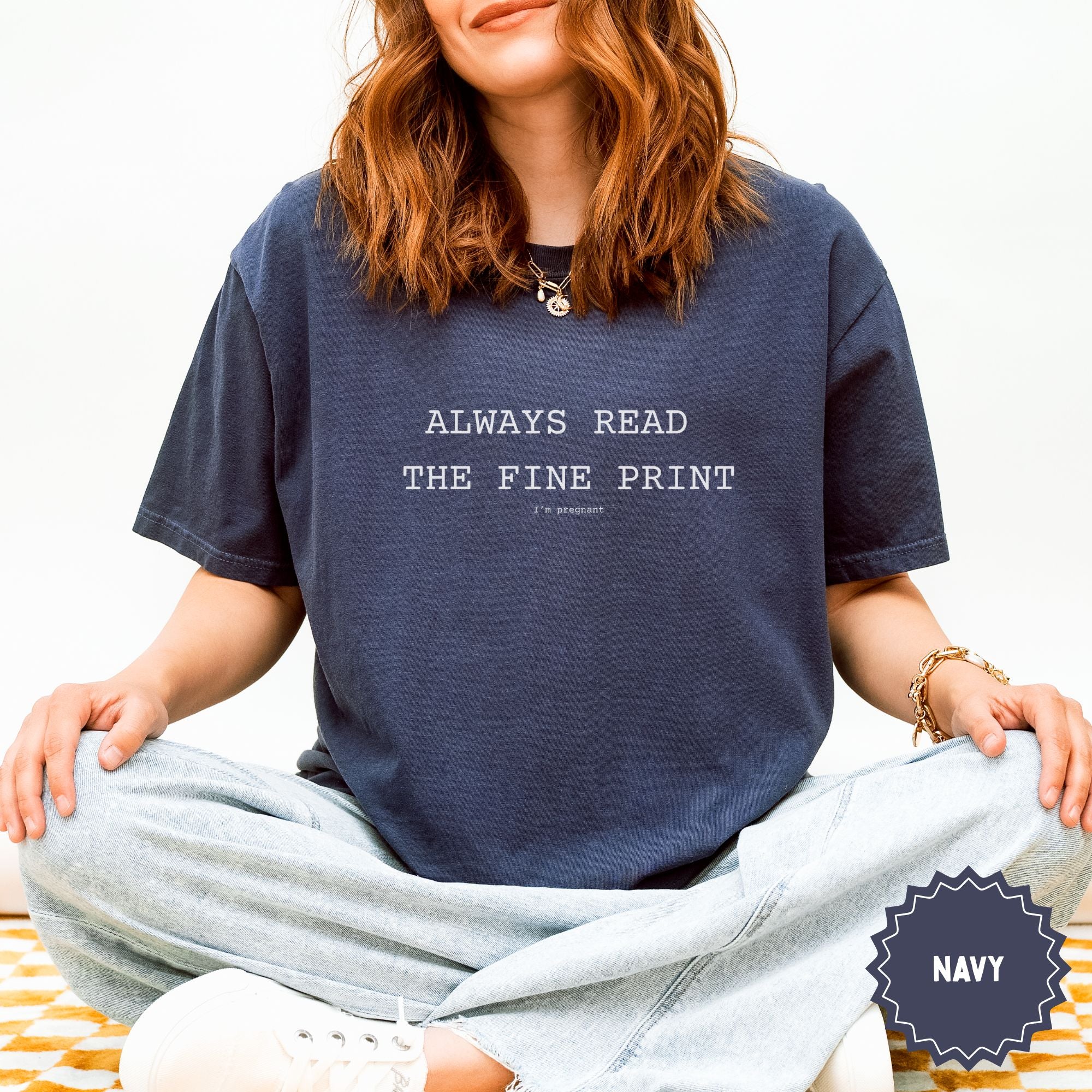 Pregnancy Announcement - Always Read the Small Print I'm Pregnant