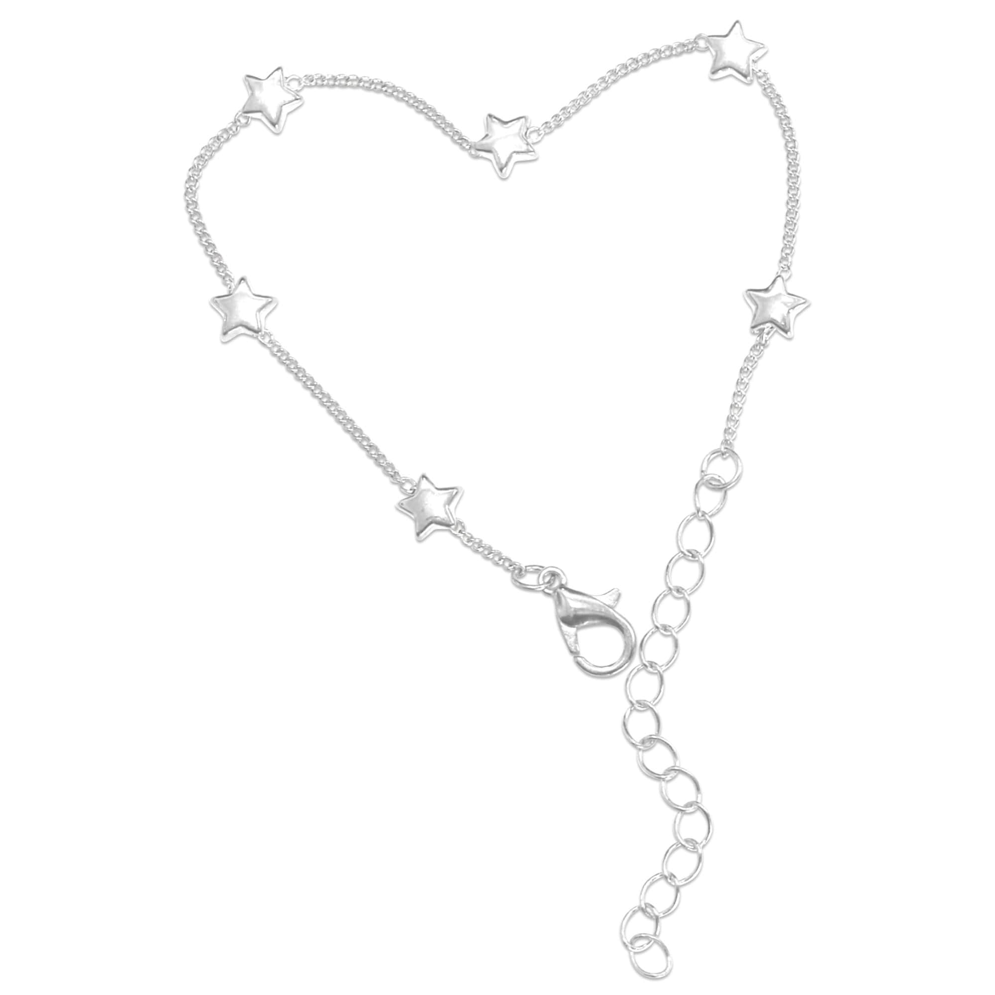 Gold Star Bracelet Silver, Gold Bracelet, Gold Plated Bracelet with Stars, 18ct Gold / 925 Sterling Silver Plated Star Bracelet