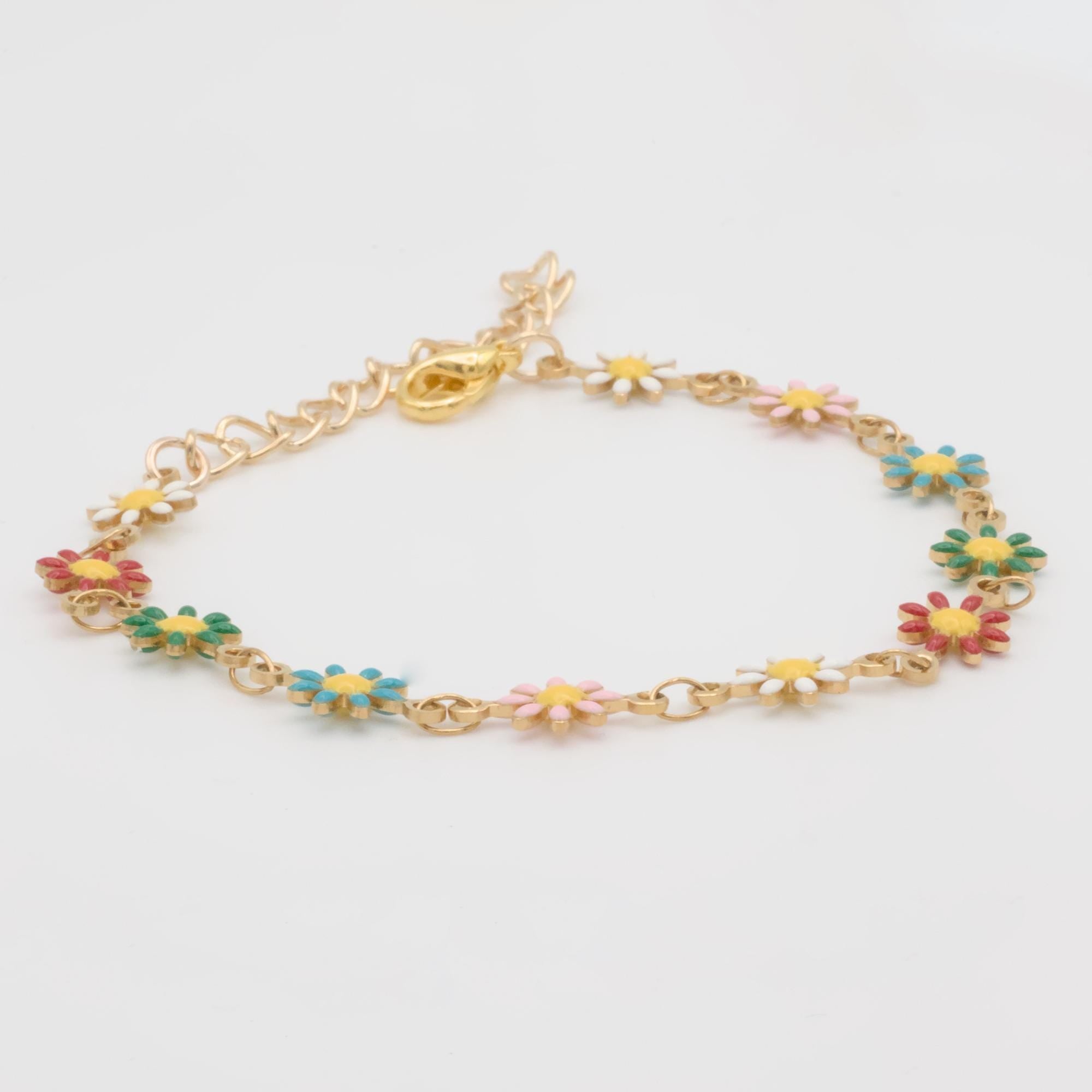 Acrylic Flower Bracelet, Sister Gift, Floral Bracelet, Gift For Her, Sister Jewelry, Flower Jewelry, Birthday Gift, Friendship Bracelet