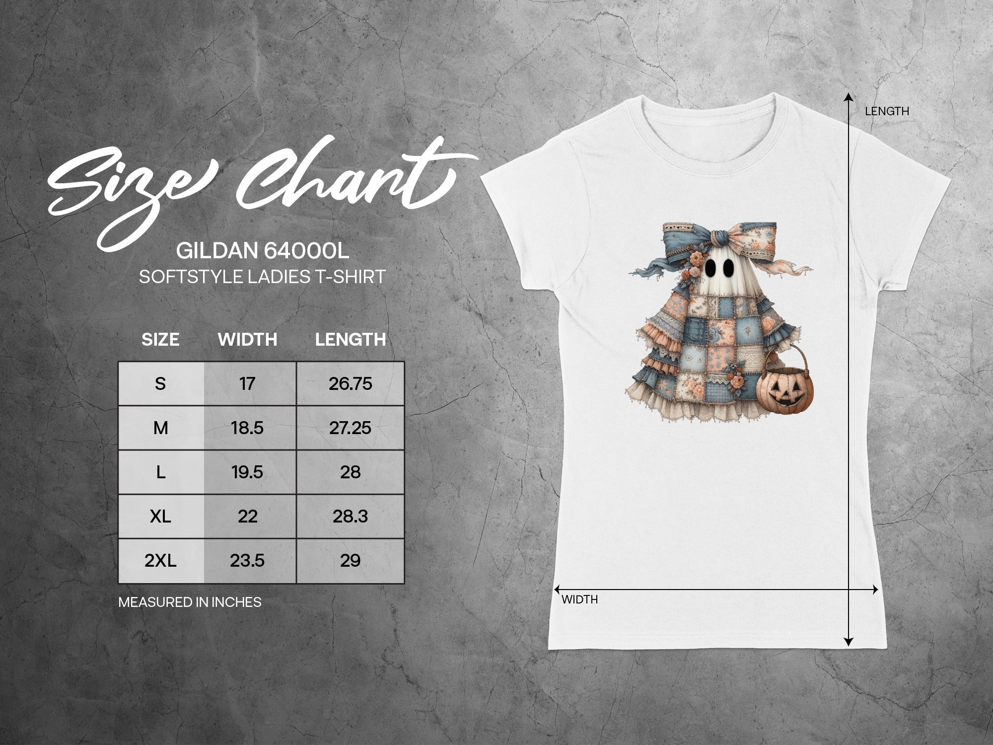 Halloween Patchwork Ghost with Bow T-Shirt product
