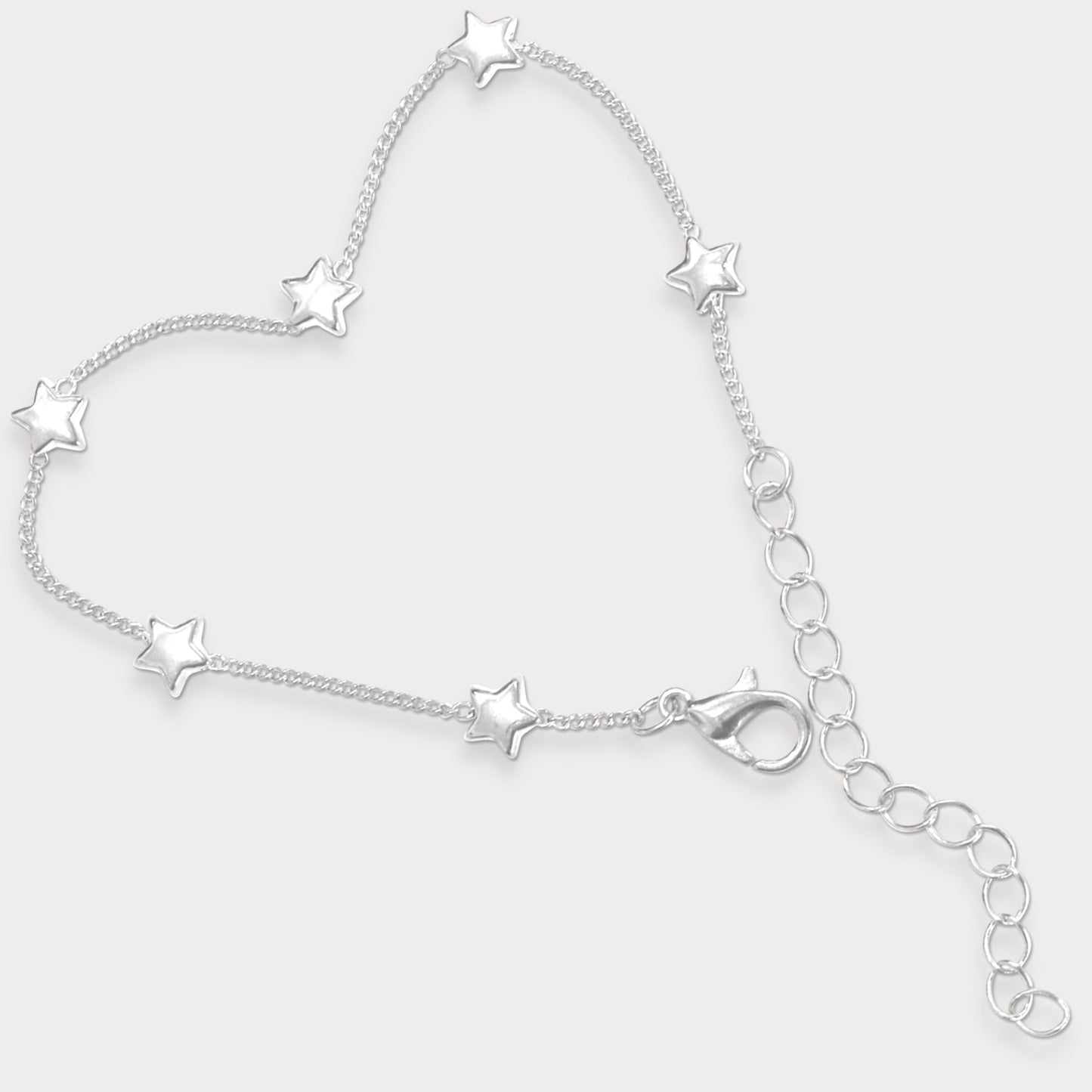 Gifts for Besties - 925 Silver Star Bracelet with Card and Gift Wrap