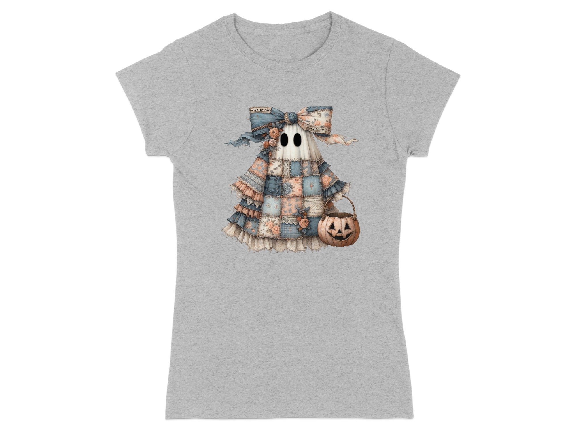 Patchwork Ghost Design Halloween Costume Shirt product