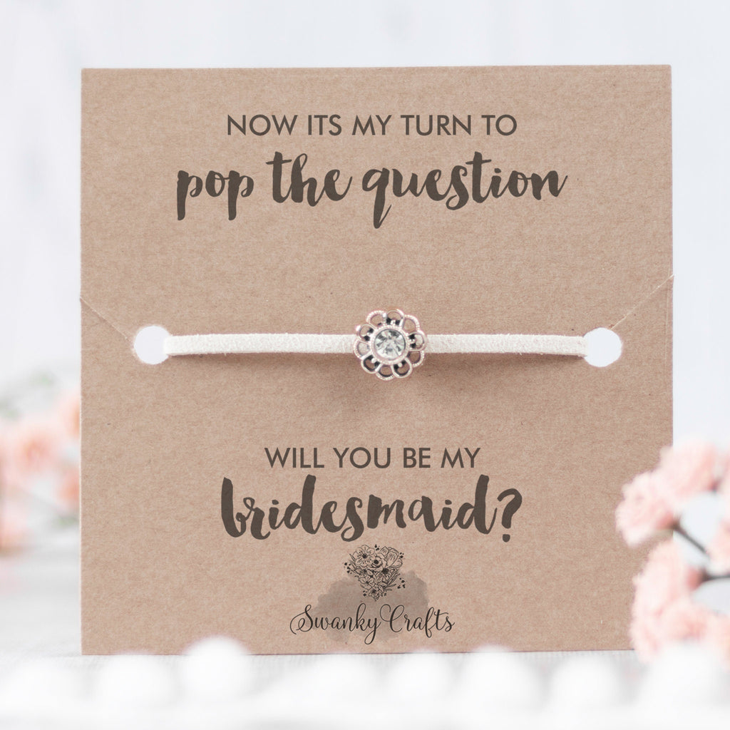 Will you be my Flower Girl Proposal, Will you be my Bridesmaid Proposal,  Flower Girl Gift, Flower Girl Bracelet, Junior Bridesmaid Gift