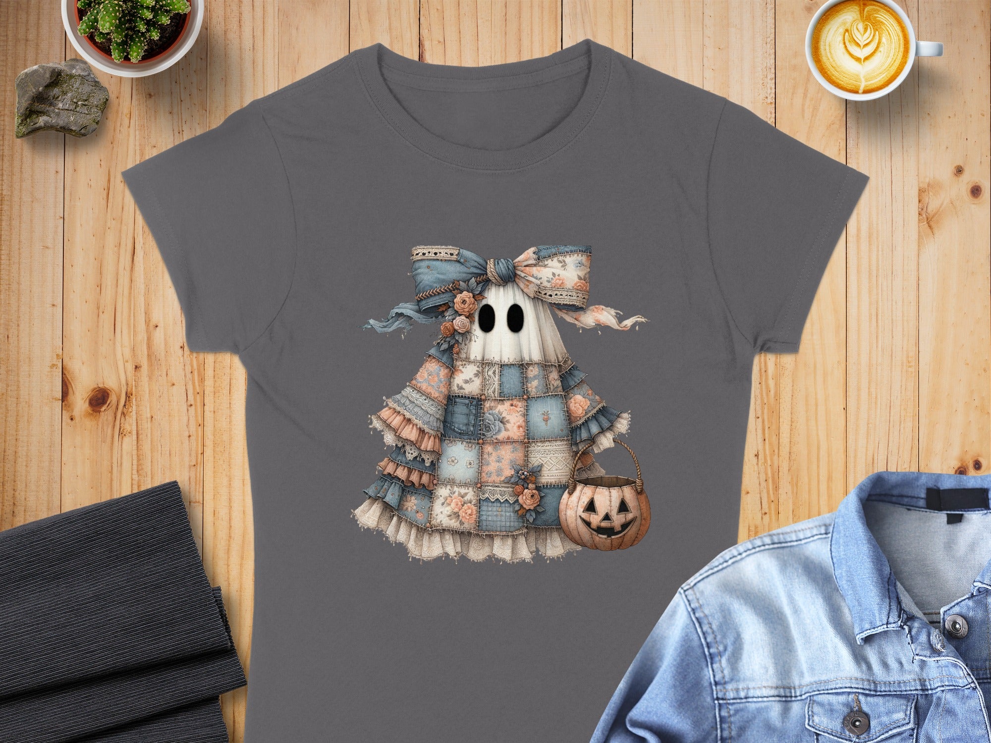 Adorable Patchwork Ghost Halloween Tee product