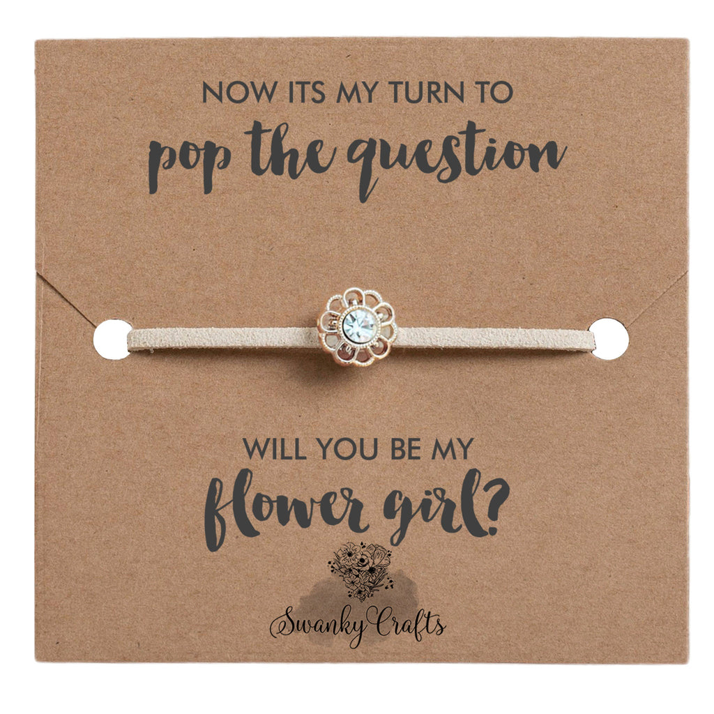 Will you be my Bridesmaid Proposal, Will you be my Flower Girl Proposal,  Flower Girl Gift, Flower Girl Bracelet, Junior Bridesmaid Gift